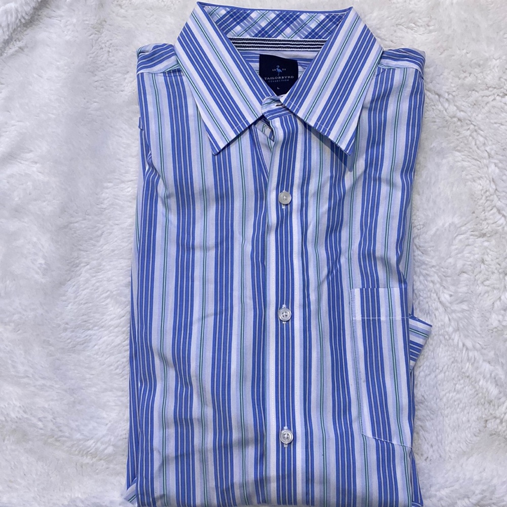 Tailorbyrd collection men’s striped dress shirt - Picture 1 of 4